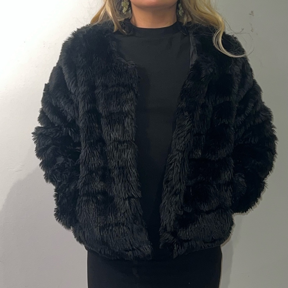 Macy's Black Teddy Jacket